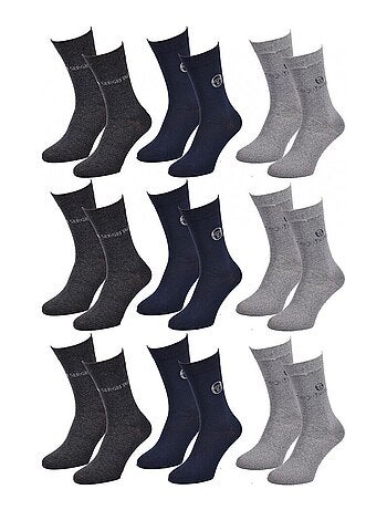 Meias homem clássicas sergio tacchini - pack de 9