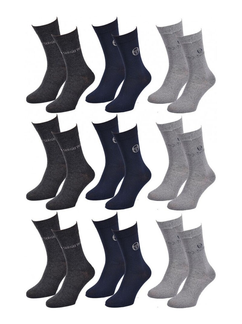 Meias homem clássicas sergio tacchini - pack de 9 Cinza - Kiabi