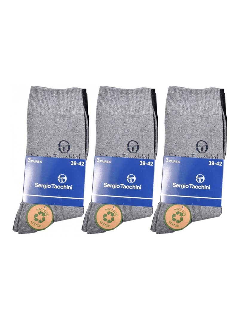 Meias homem clássicas sergio tacchini - pack de 9 Cinza - Kiabi