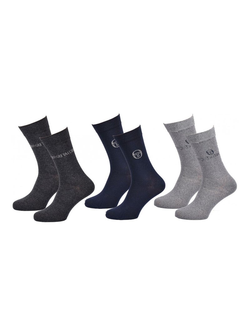 Meias homem clássicas sergio tacchini - pack de 9 Cinza - Kiabi