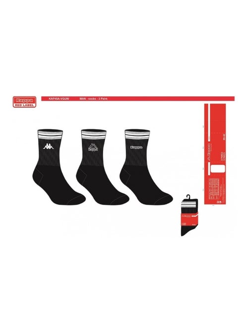 Meias Homem CREW KAPPA - Pack de 6 - Kiabi Meias Homem CREW KAPPA - Pack de 6 - Kiabi