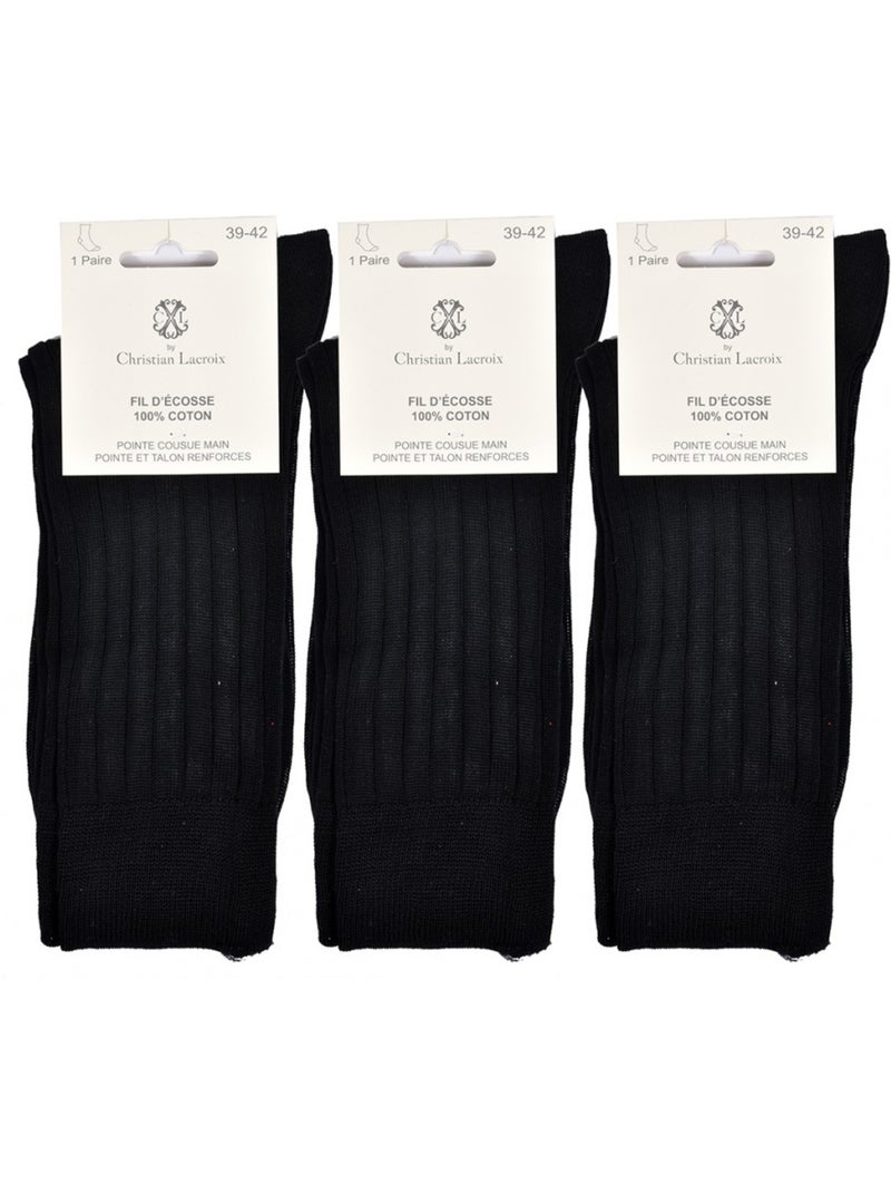 Meias homem CXL By LACROIX - Pack de 3 Preto - Kiabi