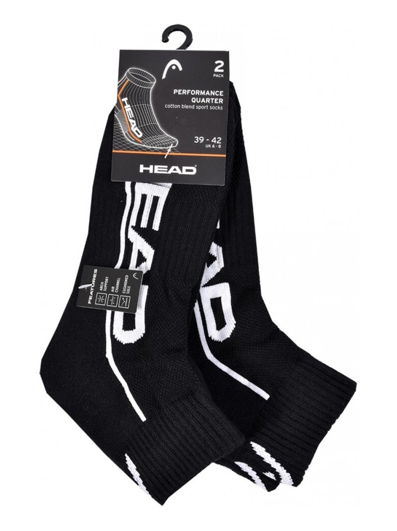 Meias Homem HEAD SPORT E PERFORMANCE - Pack de 4 Preto Branco - Kiabi