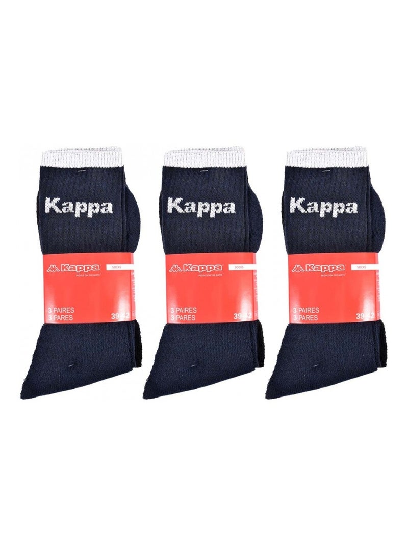 Meias Homem KAPPA CREW - Pack de 9 Cinza azul-marinho preto - Kiabi