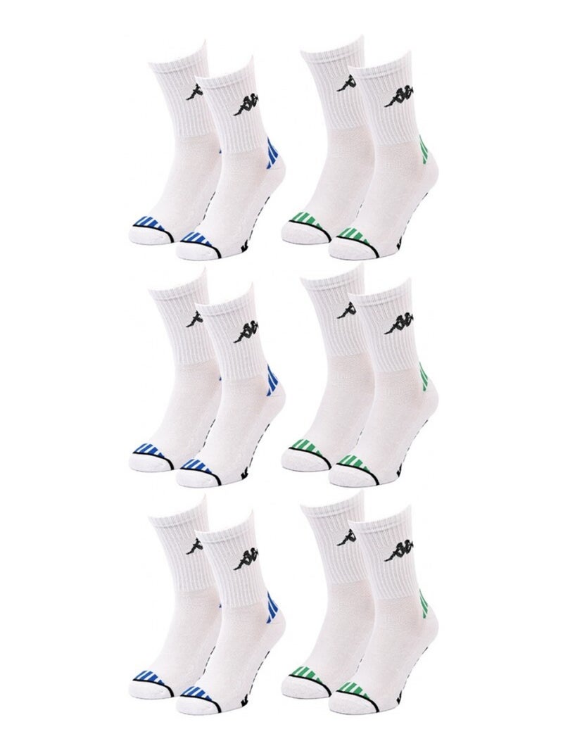 Meias Homem KAPPA CREW SPORT - Pack de 6 Branco - Kiabi