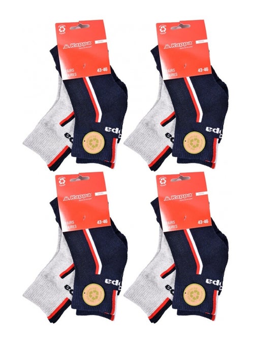 Meias Homem KAPPA QUARTER SPORT - Pack de 8 - Kiabi Meias Homem KAPPA QUARTER SPORT - Pack de 8 - Kiabi