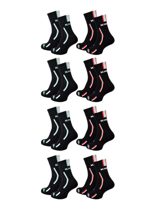 Meias Homem KAPPA QUARTER SPORT - Pack de 8 - Kiabi Meias Homem KAPPA QUARTER SPORT - Pack de 8 - Kiabi
