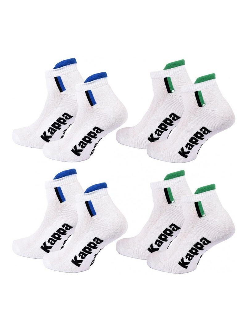 Meias Homem KAPPA SNEAKER SPORT - Pack de 4 Branco - Kiabi