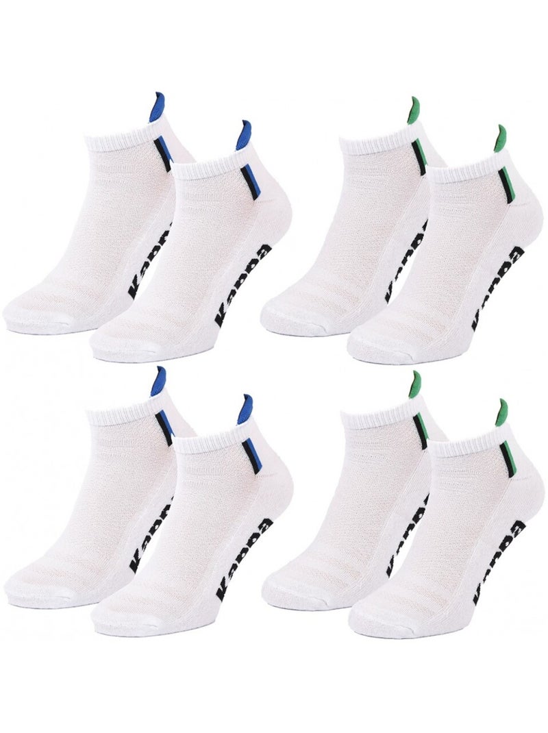 Meias Homem KAPPA SNEAKER SPORT - Pack de 4 Branco - Kiabi