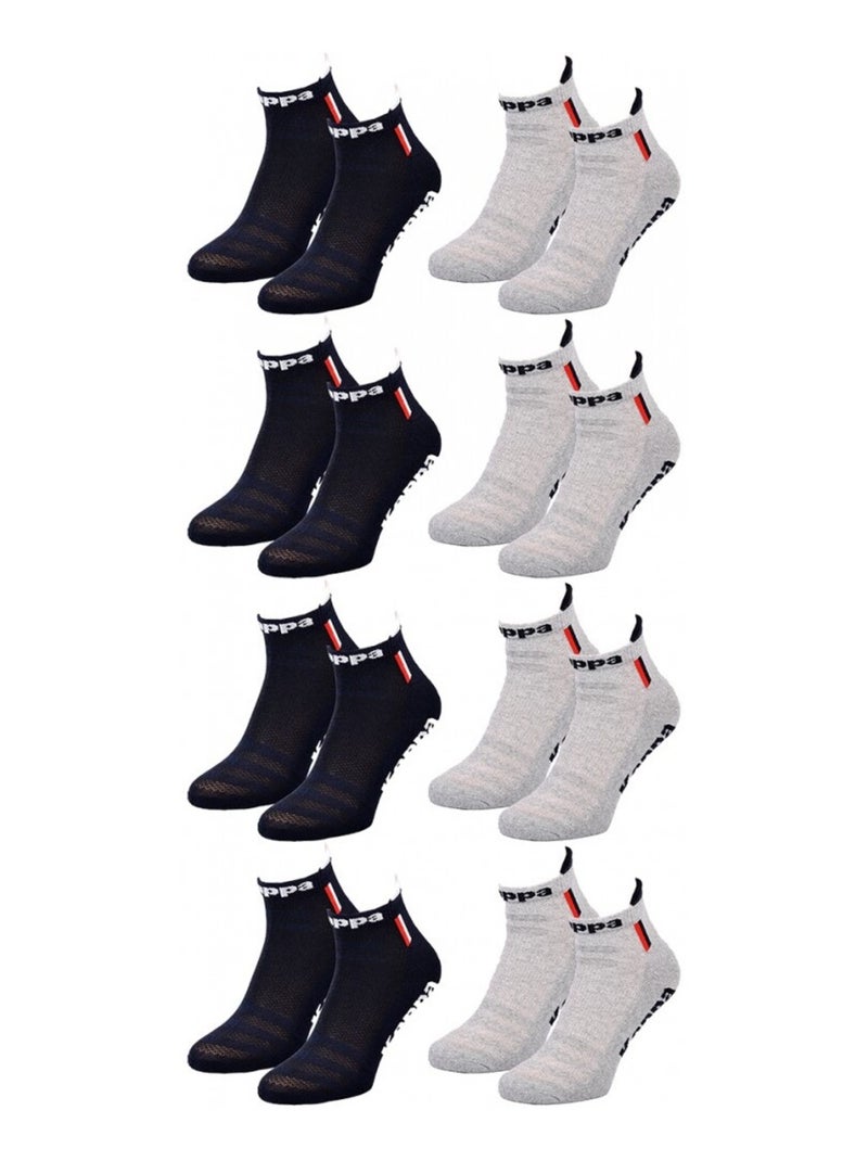 Meias Homem KAPPA SNEAKER SPORT - Pack de 8 Azul-cinza - Kiabi