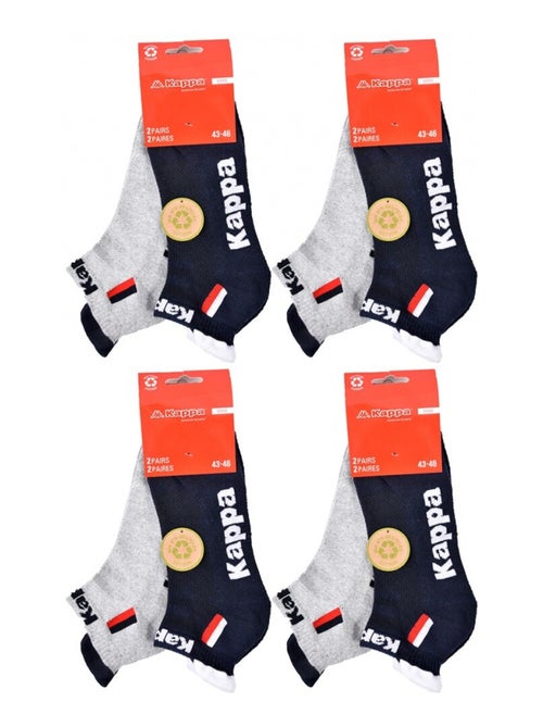Meias Homem KAPPA SNEAKER SPORT - Pack de 8 - Kiabi Meias Homem KAPPA SNEAKER SPORT - Pack de 8 - Kiabi