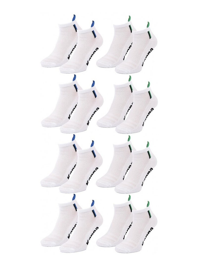 Meias Homem KAPPA SNEAKER SPORT - Pack de 8 Branco - Kiabi
