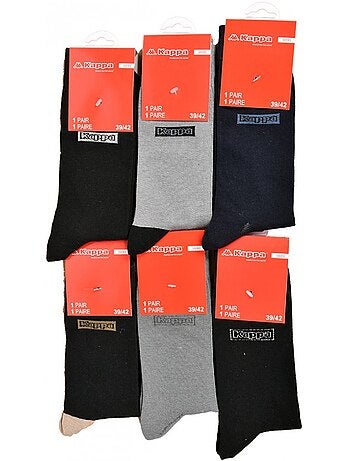 Meias Homem Kappa Sport, Urbano, Conforto em Algodão - Pack de 6