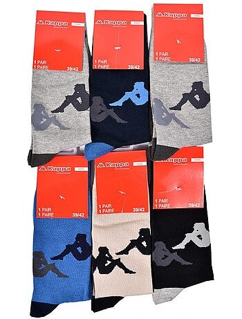 Meias Homem Kappa Sport, Urbano, Conforto em Algodão - Pack de 6