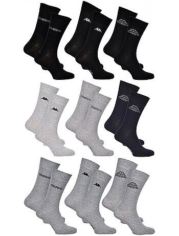 Meias Homem Kappa Sport, Urbano, Conforto em Algodão - Pack de 9