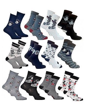 Meias Homem Licença PACK DE 12 pares Mickey