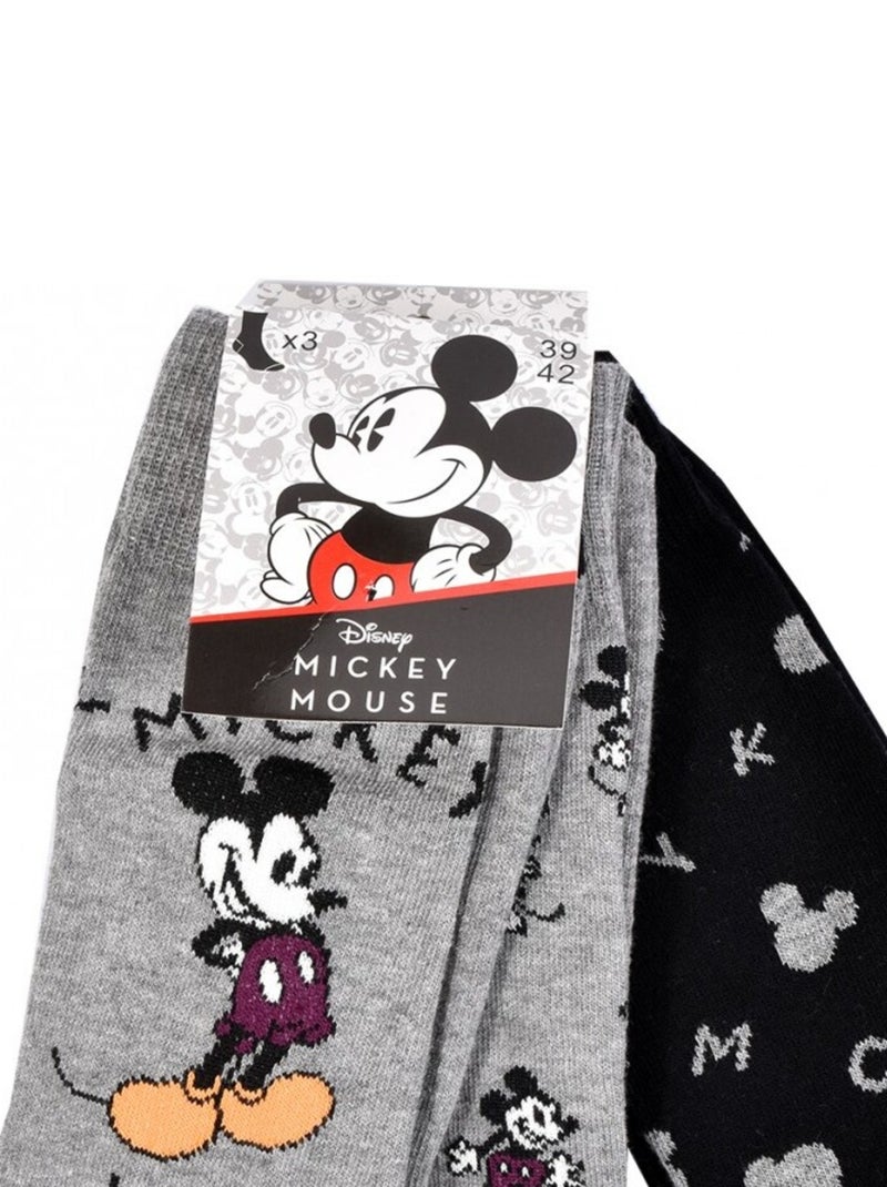Meias Homem Licença PACK DE 12 pares Mickey Preto Cinza-antracite Azul - Kiabi
