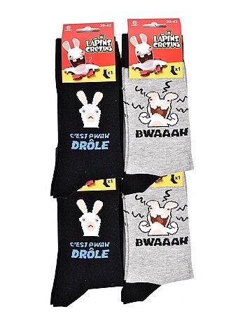 Meias Homem Licence PACK DE 12 pares Coelhos Cretinos