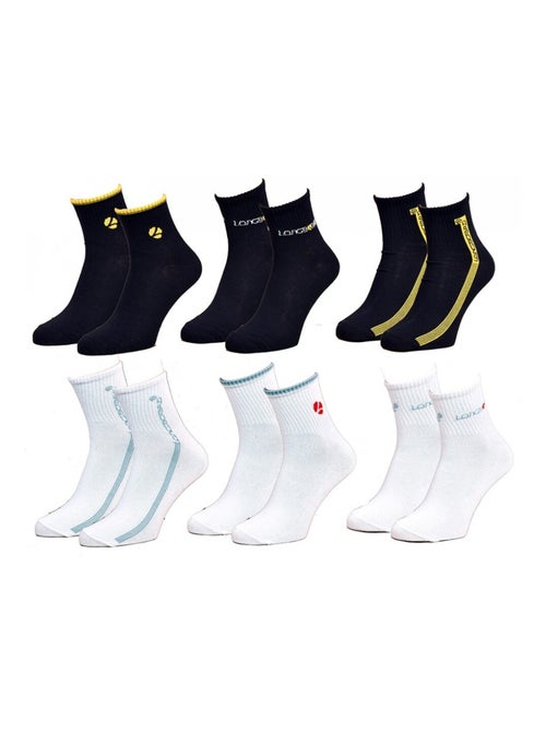 Meias homem LONGBOARD Meias curtas Canos 2 tons - Pack de 6 - Kiabi Meias homem LONGBOARD Meias curtas Canos 2 tons - Pack de 6 - Kiabi