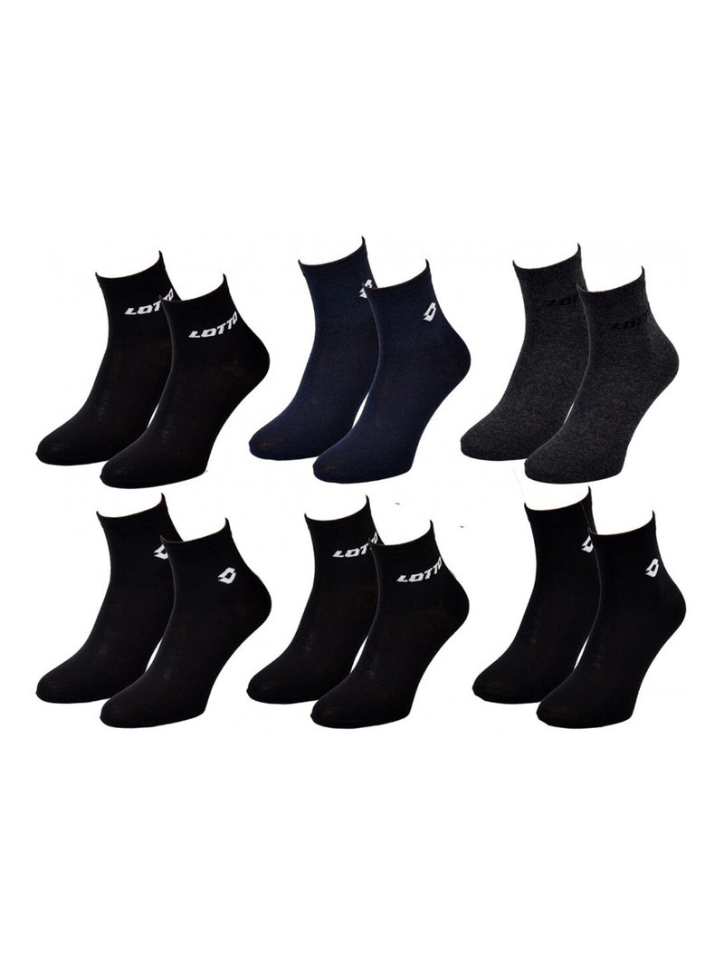 Meias Homem LOTTO - Pack de 6 Preto - Kiabi