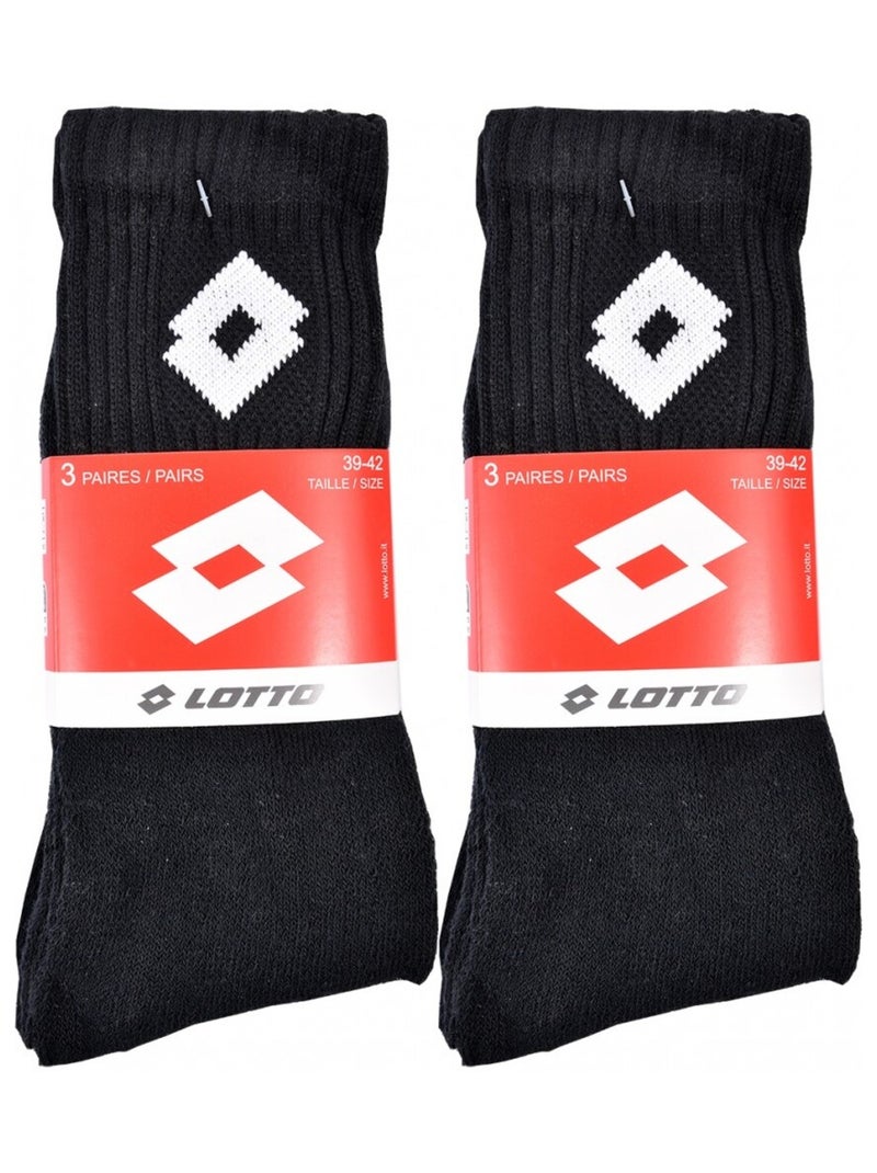 Meias Homem LOTTO - Pack de 6 Preto - Kiabi