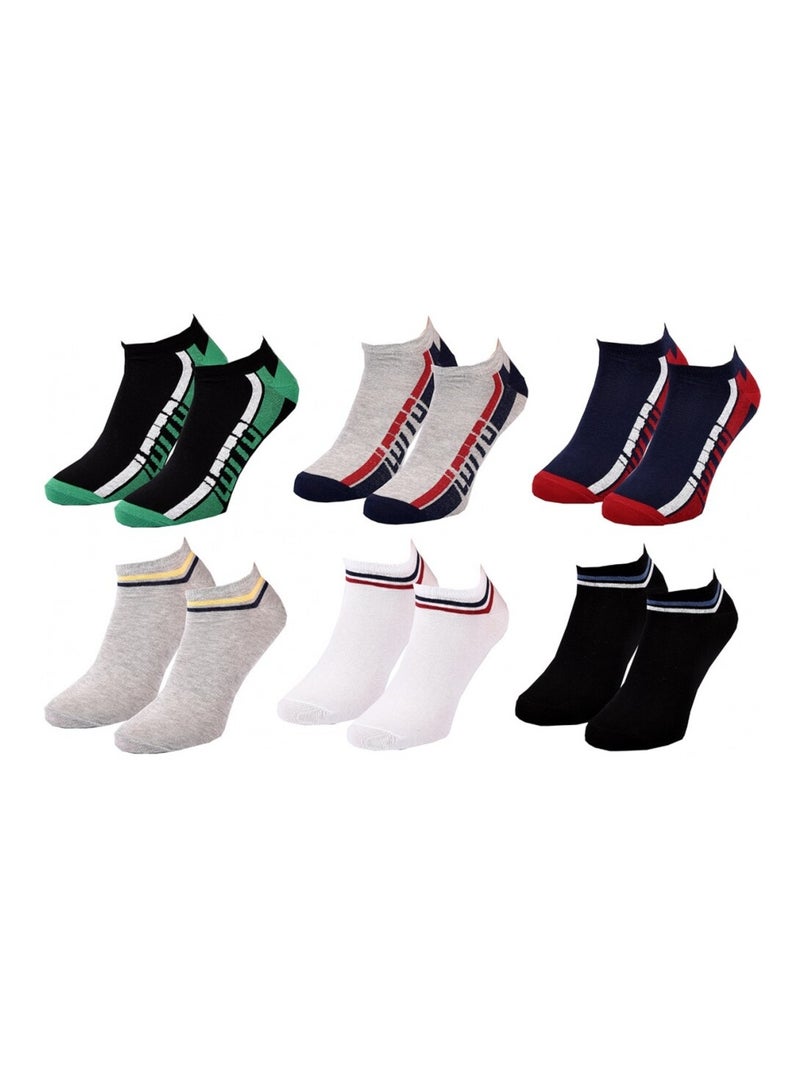 Meias Homem LOTTO - Pack de 6 Preto Multicolorido Cinza - Kiabi
