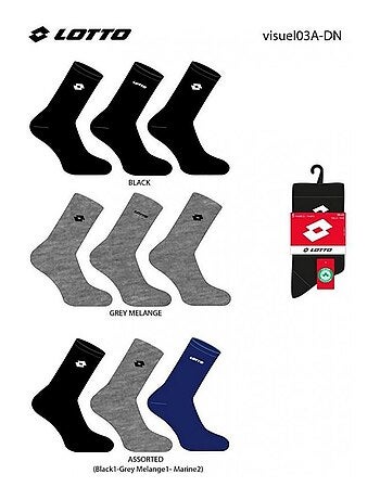 Meias homem lotto - pack de 9