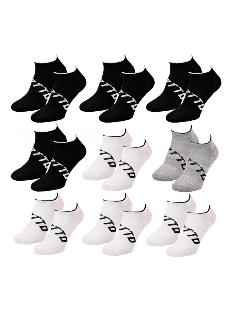 Meias homem lotto - pack de 9 Preto Cinza-antracite Branco - Kiabi
