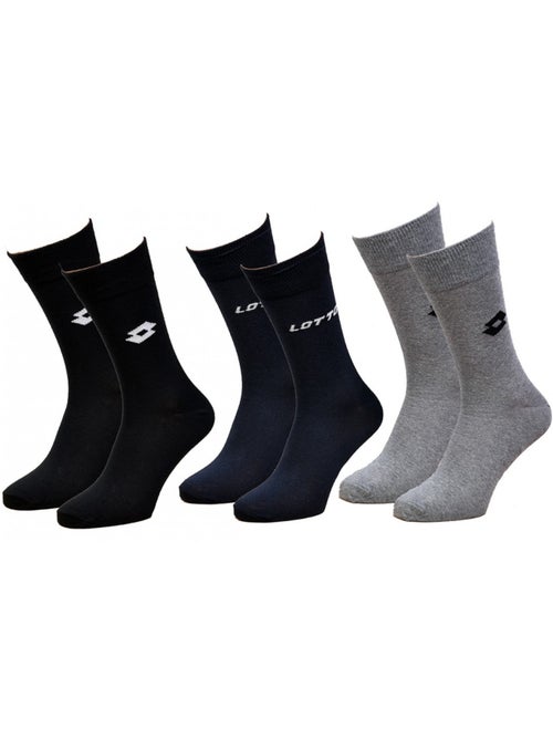 Meias Homem LOTTO Desporto, Urbano, Conforto Algodão - Pack de 3 - Kiabi Meias Homem LOTTO Desporto, Urbano, Conforto Algodão - Pack de 3 - Kiabi
