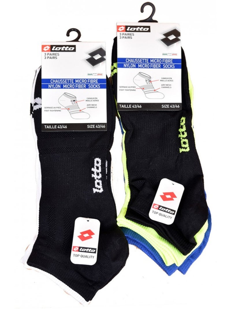 Meias homem LOTTO SNEAKER - Pack de 6 Multicolorido - Kiabi