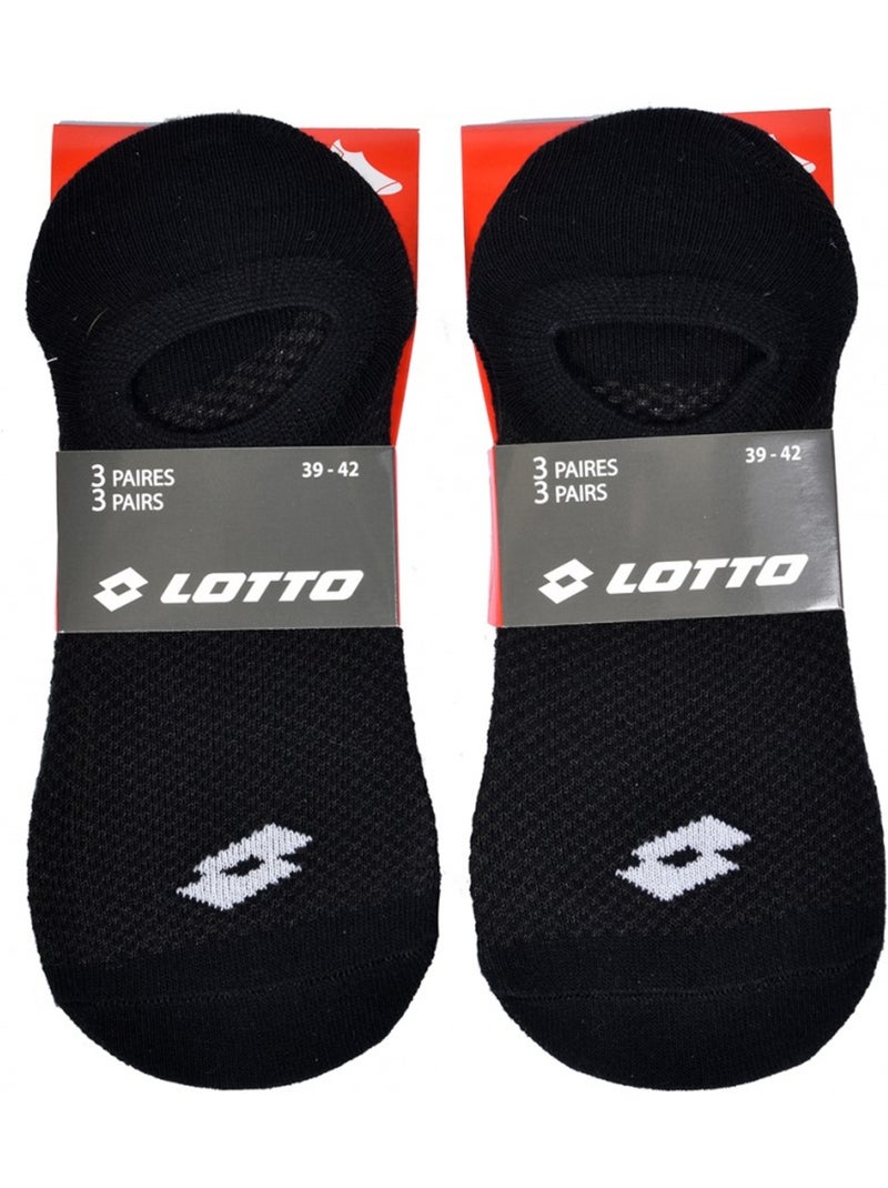 Meias homem LOTTO SNEAKER - Pack de 6 Preto - Kiabi