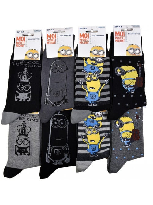 Meias Homem Moi, Moche e Méchant Algodão - Pack de 4 - Kiabi Meias Homem Moi, Moche e Méchant Algodão - Pack de 4 - Kiabi