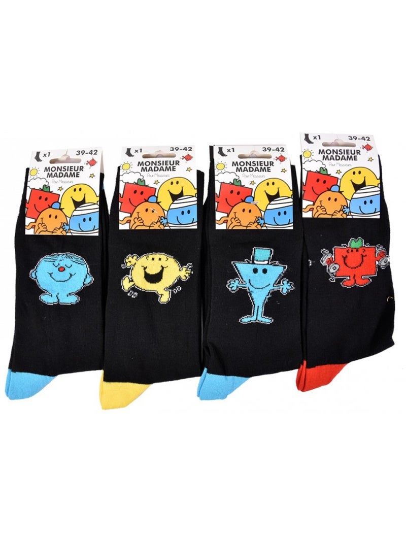 Meias homem MONSIEUR MADAME algodão - Pack de 12 Multicolorido - Kiabi