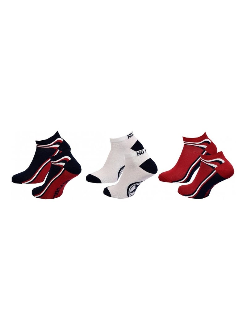 Meias Homem NO PUBLIK - Pack de 6 Azul Vermelho Branco - Kiabi