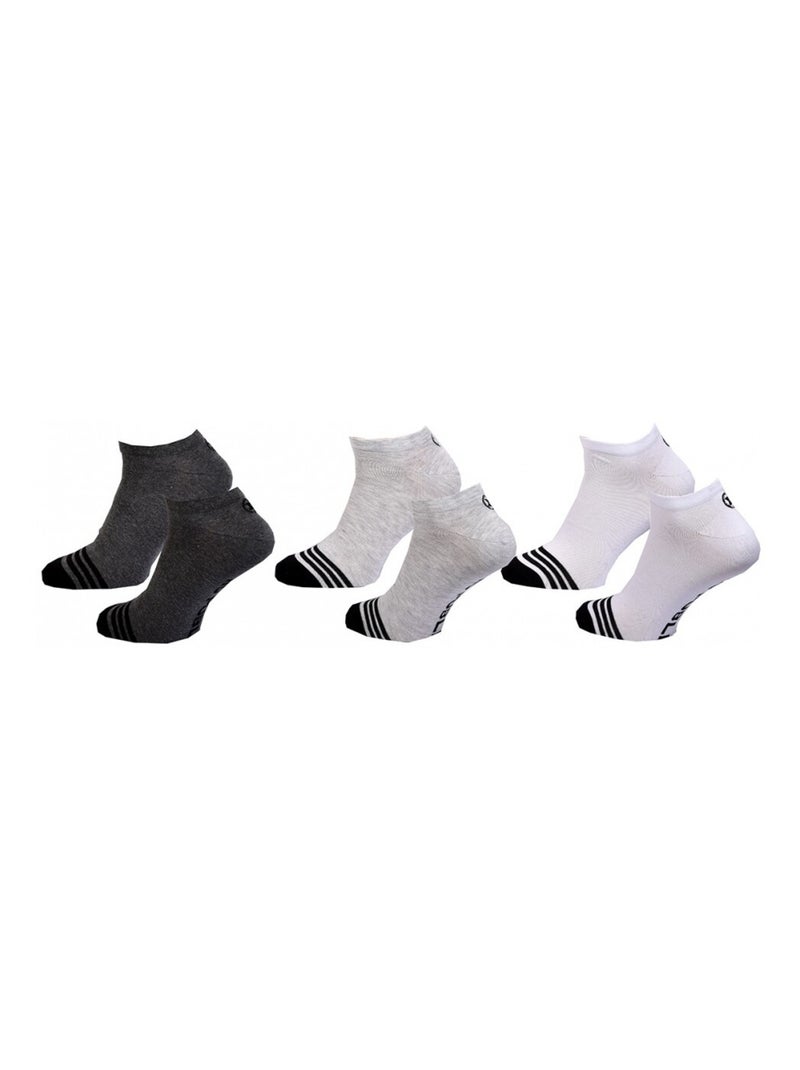 Meias Homem NO PUBLIK - Pack de 6 Cinza-cinza branco - Kiabi