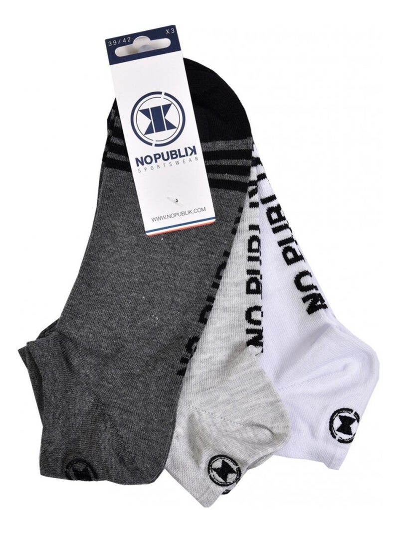 Meias Homem NO PUBLIK - Pack de 6 Cinza-cinza branco - Kiabi
