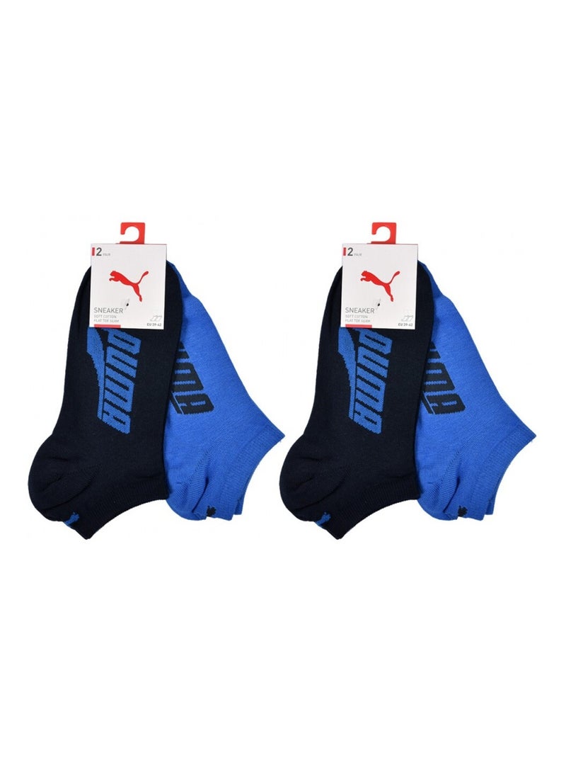 Meias homem PUMA SNEAKER - Pack de 4 Azul Azul-marinho - Kiabi