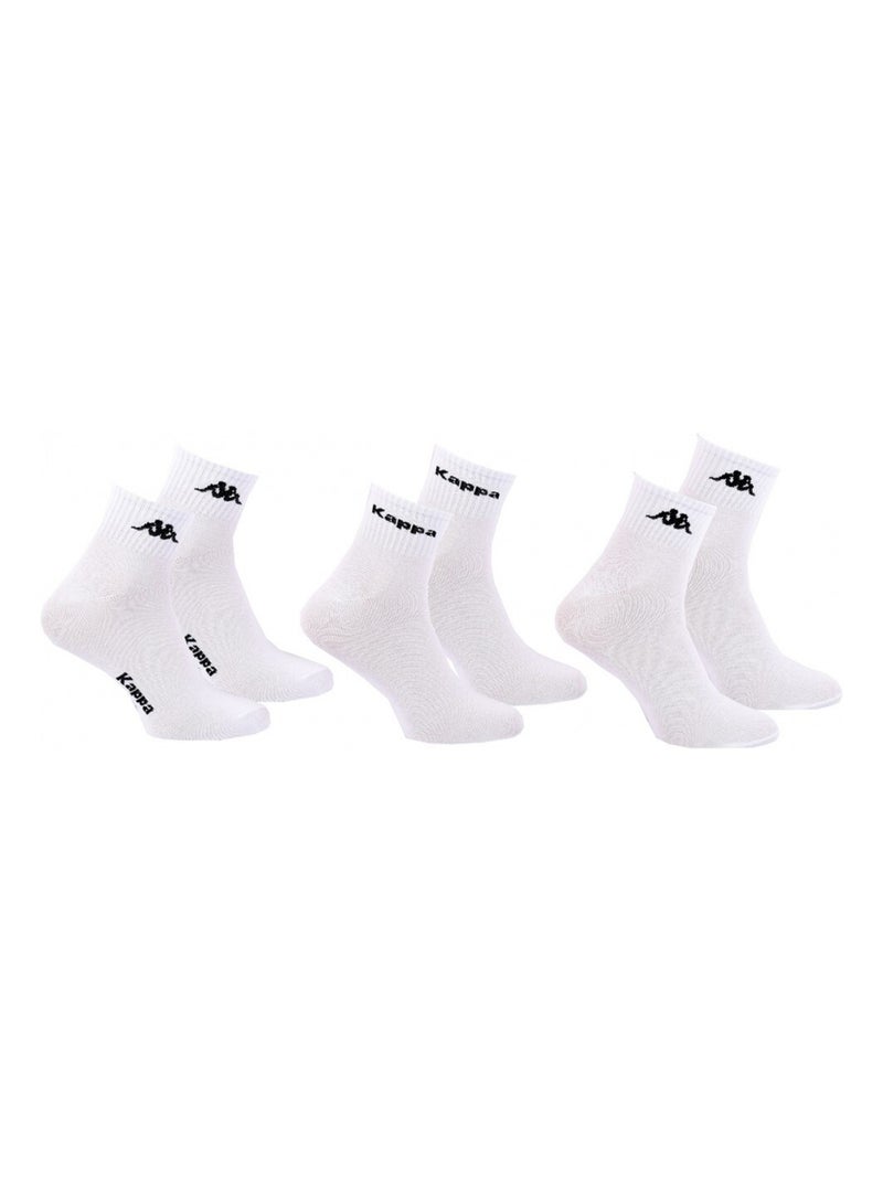Meias Homem QUARTER KAPPA - Pack de 6 Branco - Kiabi