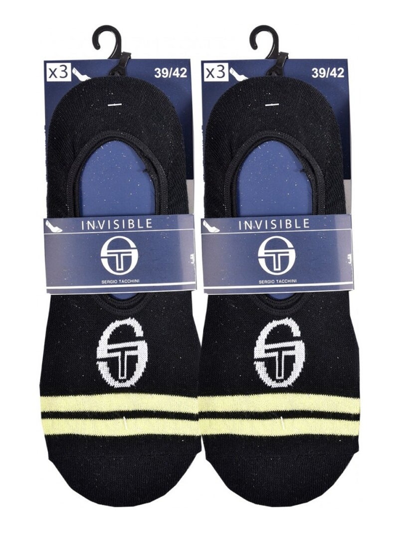 Meias Homem SERGIO TACCHINI Pack de 6 Preto - Kiabi