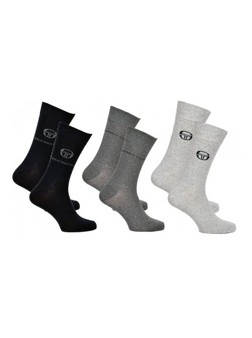 Meias homem Sergio Tacchini Sport, Urbano, Conforto em Algodão - Pack de 3 - Kiabi Meias homem Sergio Tacchini Sport, Urbano, Conforto em Algodão - Pack de 3 - Kiabi