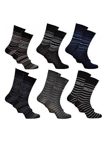 Meias homem Sergio Tacchini Sport, Urbano, Conforto em Algodão - Pack de 6
