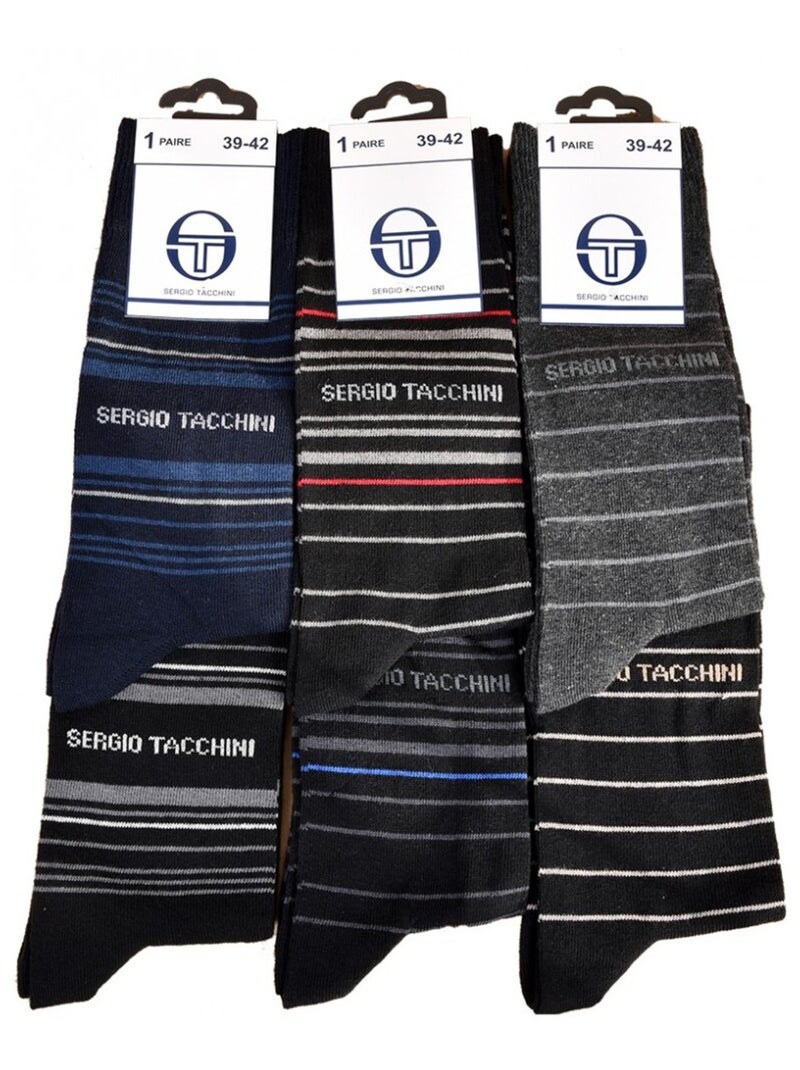 Meias homem Sergio Tacchini Sport, Urbano, Conforto em Algodão - Pack de 6 Multicolorido - Kiabi