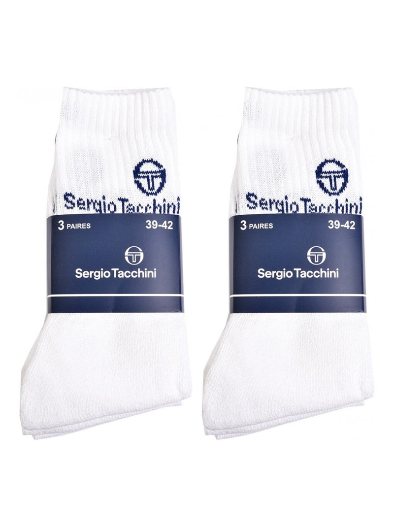 Meias Homem Sergio Tacchini Tennis - Pack de 6 Multicolorido - Kiabi