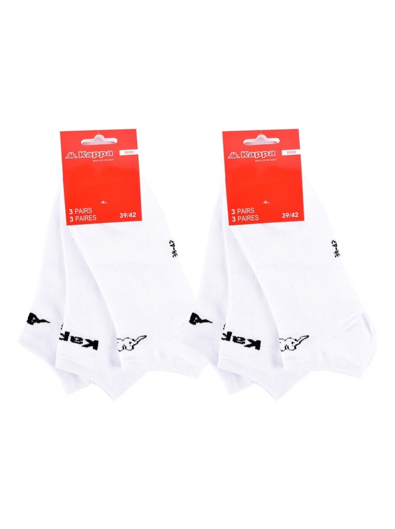Meias Homem SNEAKER KAPPA - Pack de 6 Branco - Kiabi
