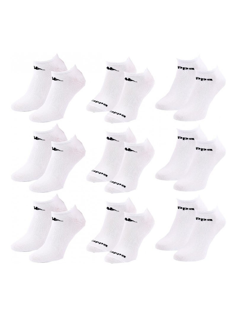 Meias Homem SNEAKER KAPPA - Pack de 9 Branco - Kiabi