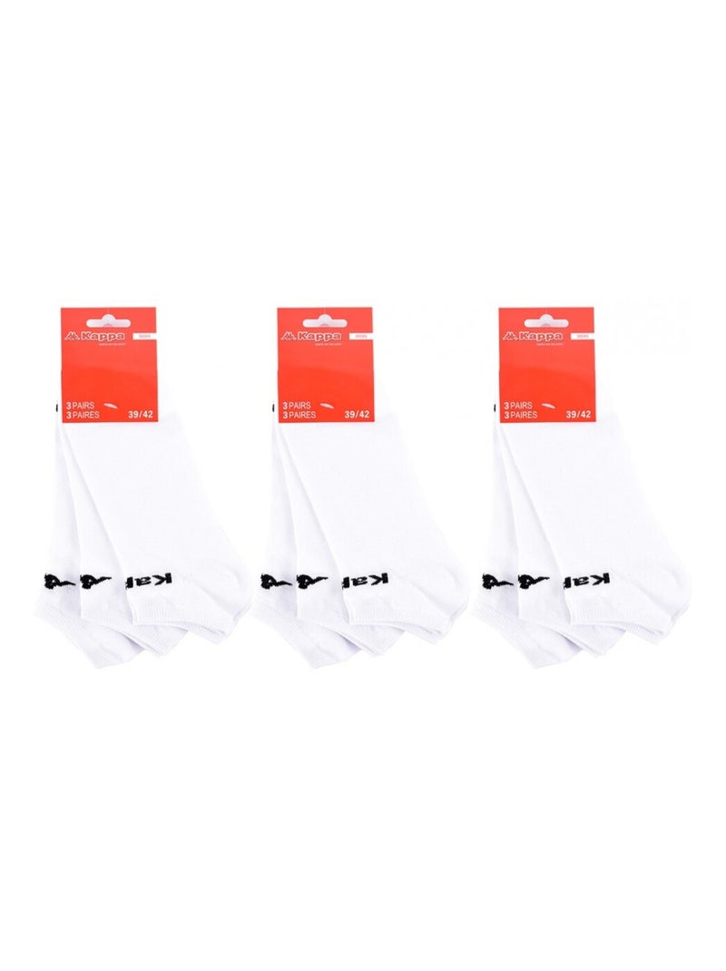 Meias Homem SNEAKER KAPPA - Pack de 9 Branco - Kiabi