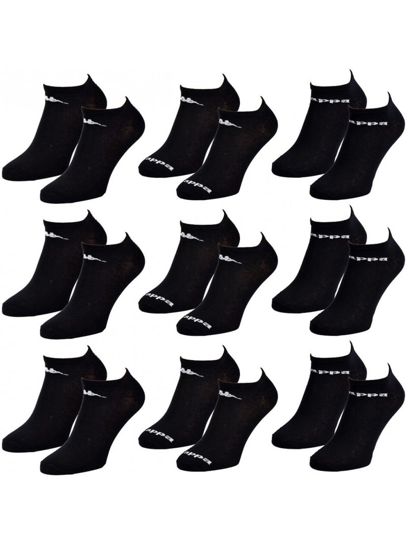 Meias Homem SNEAKER KAPPA - Pack de 9 Preto - Kiabi
