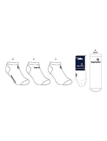 Meias homem sneaker sergio tacchini - pack de 12