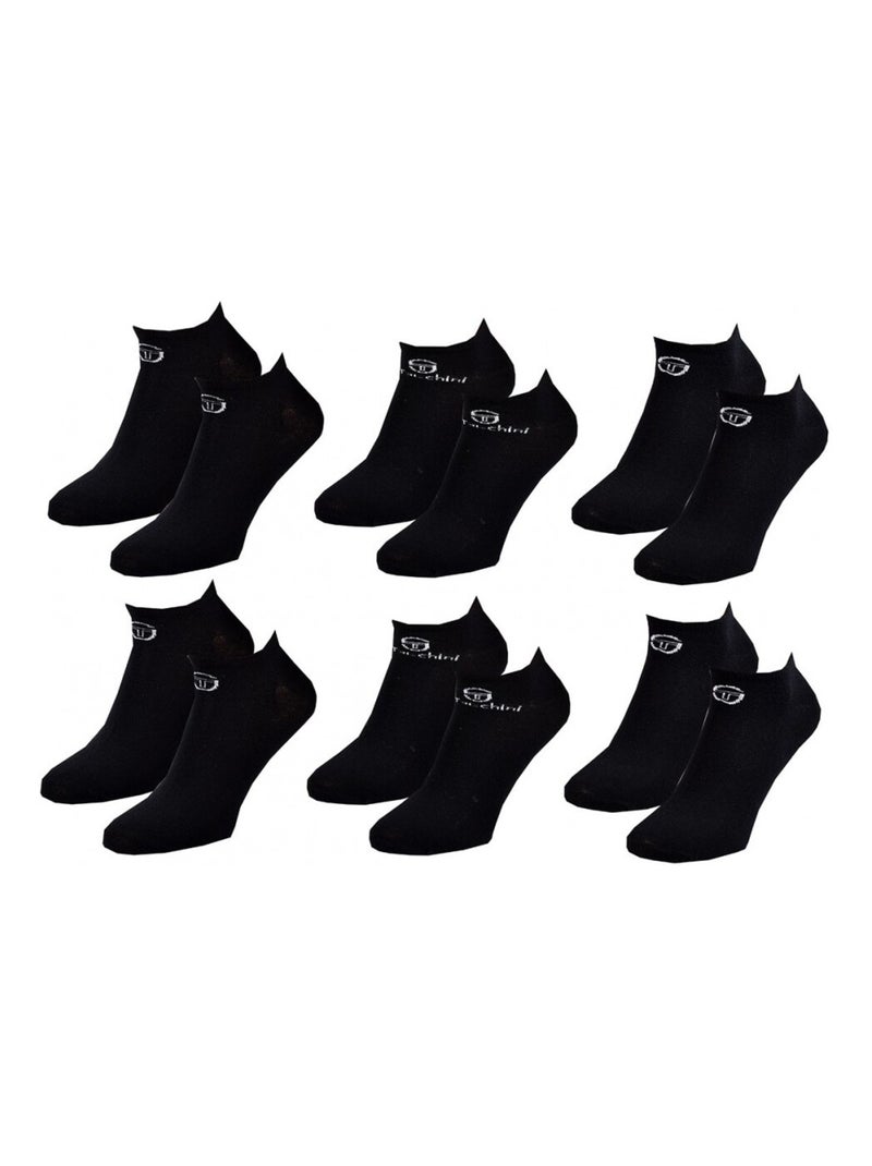Meias Homem SNEAKER SERGIO TACCHINI - Pack de 6 Preto - Kiabi