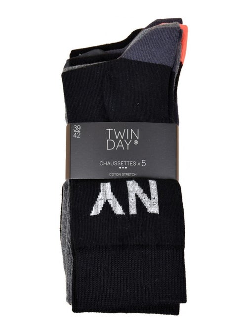 Meias Homem TWINDAY - Pack de 5 - Kiabi Meias Homem TWINDAY - Pack de 5 - Kiabi